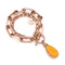 CHAIN BRACELET WITH AMBER CRYSTAL 2045